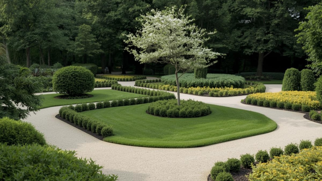 Végétaliser une terrasse au soleil créer un oasis de prestige (12) Espaces extérieurs verts avec jardin paysager structuré et allées élégantes