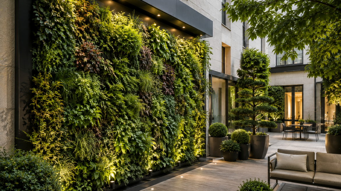 Mur végétal extérieur : ce que change un système naturel professionnel