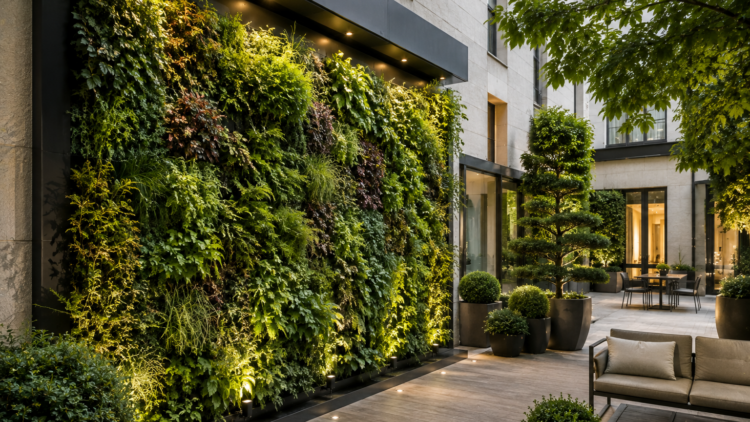 Mur végétal extérieur : ce que change un système naturel professionnel