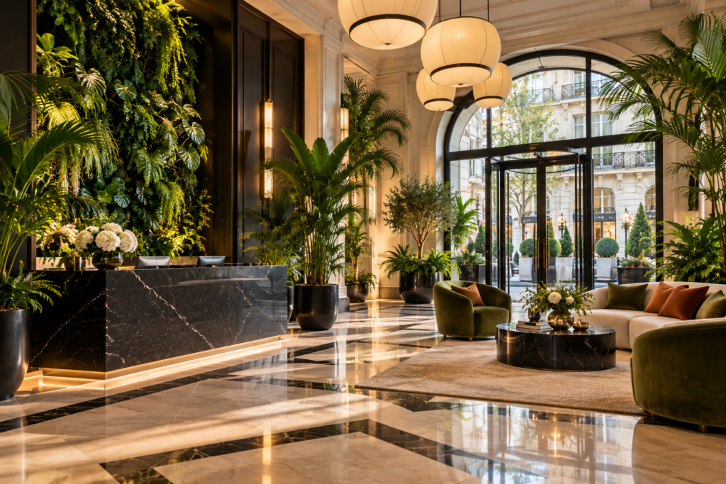 Hall d'hôtel <div class="vc_row wpb_row vc_row-fluid vc_custom_1790277083532 vc_row-has-fill"><div class="wpb_column vc_column_container vc_col-sm-6 sc_layouts_column_icons_position_left"><div class="vc_column-inner"><div class="wpb_wrapper">
<div class="wpb_text_column wpb_content_element vc_custom_1790280361541" >
<div class="wpb_wrapper">
<p>Un lieu qui reste en activité Un hall d'hôtel, une salle de restaurant ou l'accueil d'un siège social restent ouverts au public. Les compositions doivent respecter les circulations, résister au contact et s'intégrer aux contraintes de sécurité propres aux établissements recevant du public. Chaque intervention se planifie avec les équipes sur place.</p>
</div>
</div>
</div></div></div><div class="wpb_column vc_column_container vc_col-sm-6 sc_layouts_column_icons_position_left"><div class="vc_column-inner"><div class="wpb_wrapper">
<div class="wpb_single_image wpb_content_element vc_align_left wpb_content_element vc_custom_1790318241066">
<figure class="wpb_wrapper vc_figure">
<div class="vc_single_image-wrapper vc_box_rounded vc_box_border_grey"><img width="1024" height="684" src="https://lemondedesjardins.fr/wp-content/uploads/2026/09/Image-ChatGPT-25-sept.-2026-08_35_14-1024x684.png" class="vc_single_image-img attachment-large" alt="Salon lumineux ouvert sur un jardin, avec un grand mur de plantes tropicales éclairé, des strelitzias en pots, un canapé blanc et une table basse en bois" title="Maison intérieur" srcset="https://lemondedesjardins.fr/wp-content/uploads/2026/09/Image-ChatGPT-25-sept.-2026-08_35_14-1024x684.png 1024w, https://lemondedesjardins.fr/wp-content/uploads/2026/09/Image-ChatGPT-25-sept.-2026-08_35_14-300x200.png 300w, https://lemondedesjardins.fr/wp-content/uploads/2026/09/Image-ChatGPT-25-sept.-2026-08_35_14-768x513.png 768w, https://lemondedesjardins.fr/wp-content/uploads/2026/09/Image-ChatGPT-25-sept.-2026-08_35_14-18x12.png 18w, https://lemondedesjardins.fr/wp-content/uploads/2026/09/Image-ChatGPT-25-sept.-2026-08_35_14-370x247.png 370w, https://lemondedesjardins.fr/wp-content/uploads/2026/09/Image-ChatGPT-25-sept.-2026-08_35_14-760x507.png 760w, https://lemondedesjardins.fr/wp-content/uploads/2026/09/Image-ChatGPT-25-sept.-2026-08_35_14.png 1535w" sizes="(max-width: 1024px) 100vw, 1024px" /></div>
</figure>
</div>
</div></div></div></div>