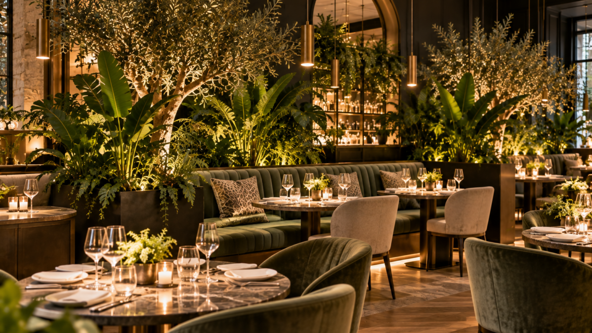Paysagiste intérieur pour restaurants : scénographie végétale et ambiance